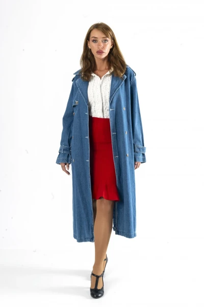 Denim Trençkot